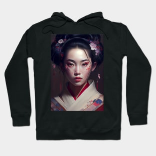 Japanese Geisha In Digital Art. Gift Idea For Japan Fans 5 Hoodie